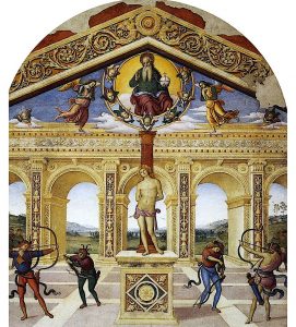 Martyrdom of St Sebastian by Perugino at Panicale