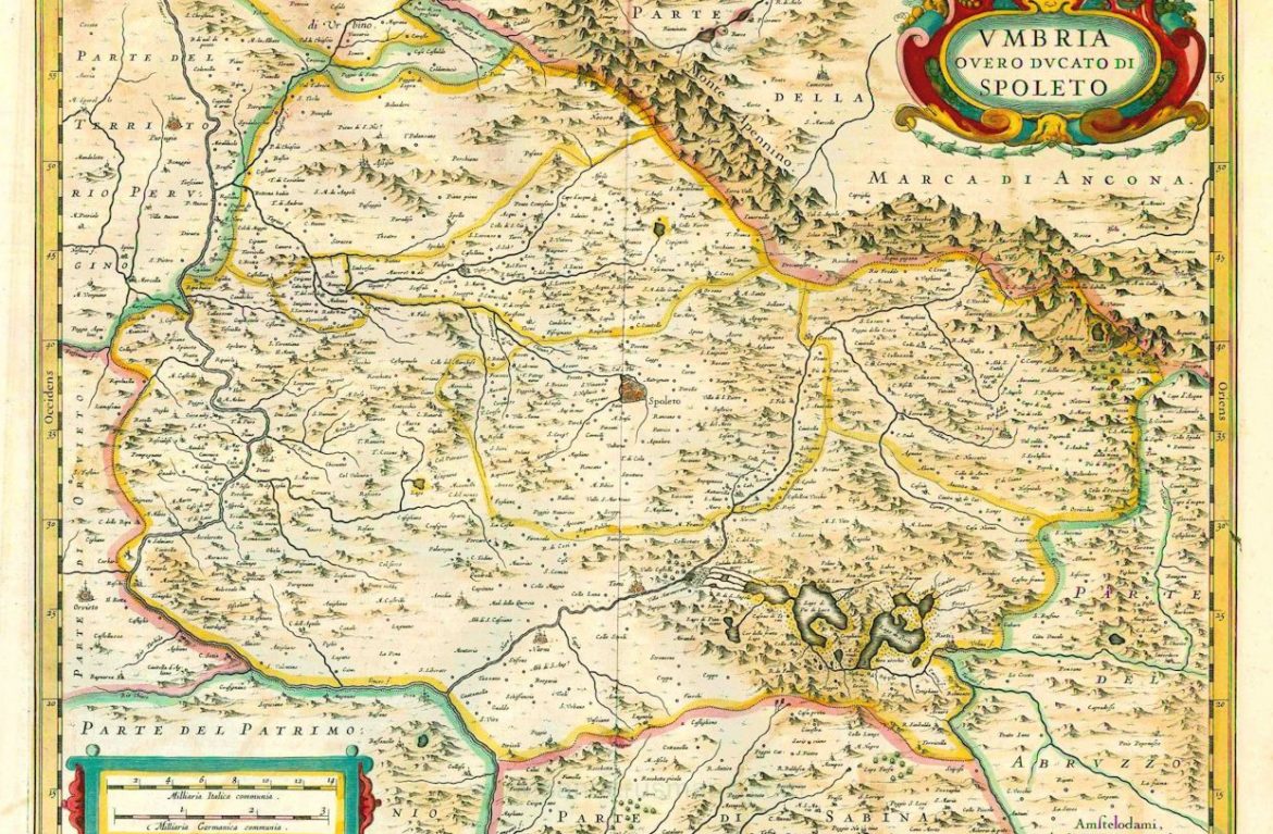 Map of Umbria, Italy