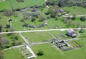 Aerial view of Carsulae Roman ruins